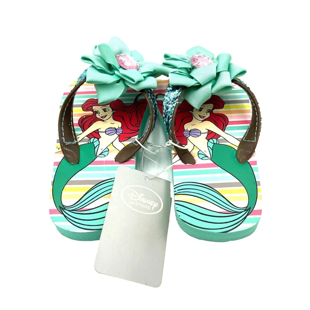 Disney Princess Ariel The Little Mermaid Girl's‎ Flip Flop 9/10 New